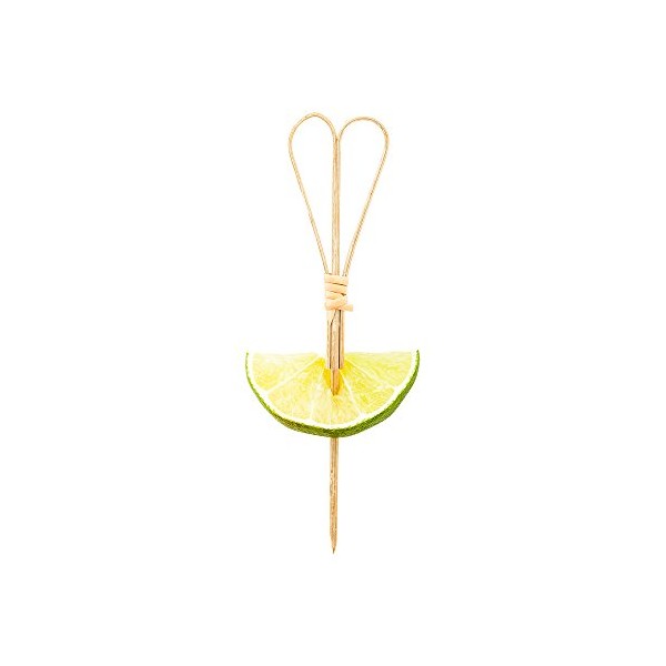 Heart Bamboo Skewer - 4.8-inch Natural Bamboo Color Skewers: Perfect