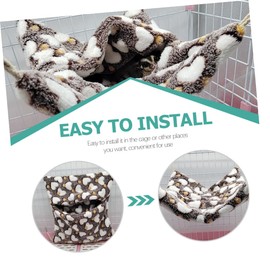 Housoutil Hamster Bed Hamster Hammock Winter Plush Accessories Winter Hamster Bed