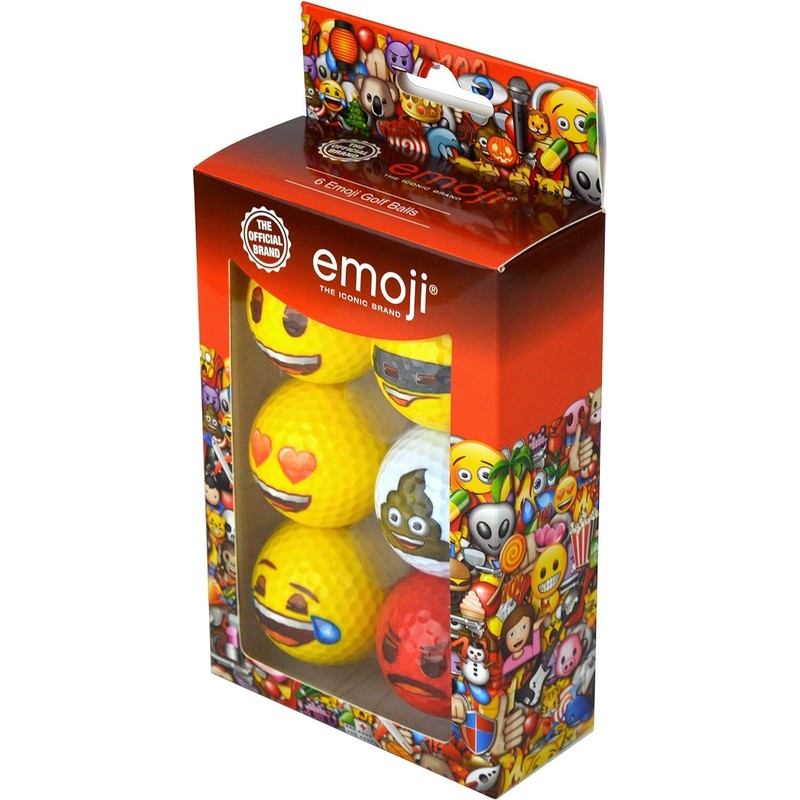 Emoji Golf Balls, 6 Pack, Bilingual French/English Packaging