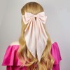 JGQUR Pastel Satin Hair Bows 4-Pack for Women - Rose