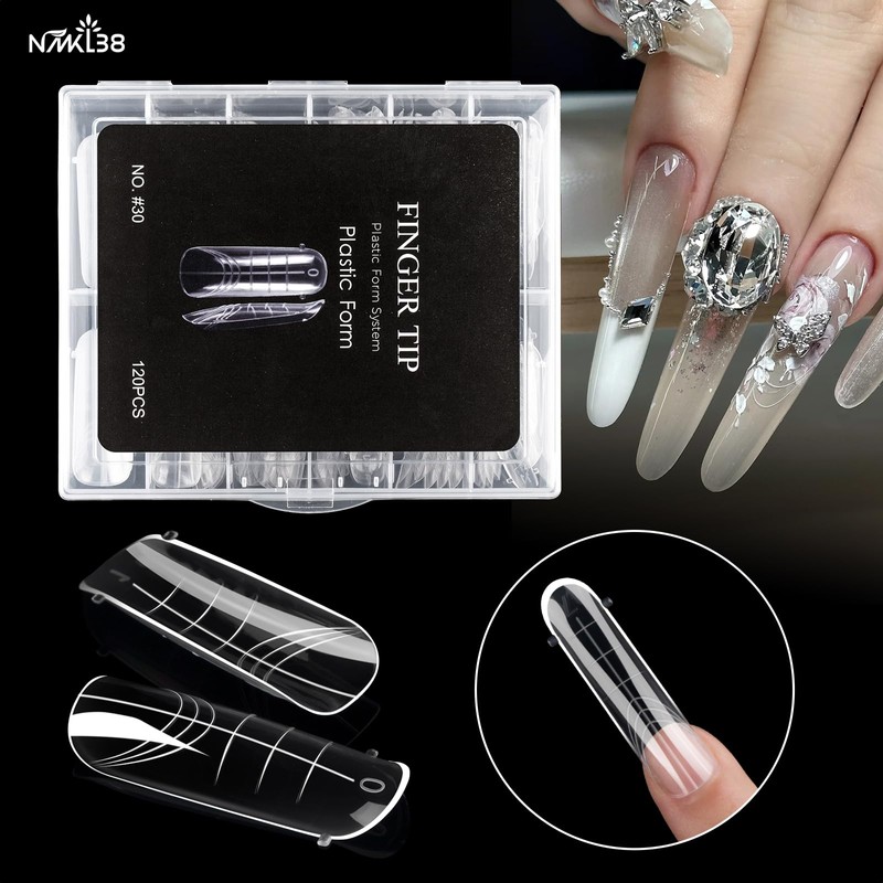NMKL38 120PCS Dual Nail Forms 12 Sizes Full Cover Nail