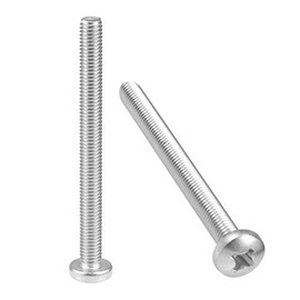 sourcing map M8x90mm Machine Screws Pan Phillips Cross Head Screw 304 Stainless Steel Fasteners Bolts 5Pcs