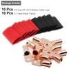 TKDMR 10pcs 2/0 AWG-3/8 Battery Lugs,Heavy Duty Wire Lugs,Ring Terminals,Battery