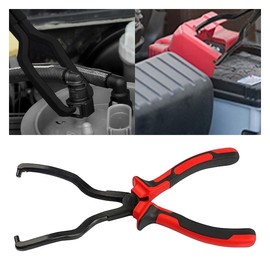 Fuel Line Plier, Quick Disconnect Release Removal Tool, Petrol Hose Pipe Clamp Clip with Handle, Universal Fuel Line Clip Removal Plier, Pipe Clip Repair Tool for Most Cars (Red)