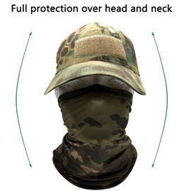 ehsbuy Camo Hats for Men with Cooling Neck Gaiters Baseball Caps Face Scarf Mask Army Tactical Military Hat Neck Tube Snoods for Running Hunting Camping Cycling Fishing Outdoor Sports, Camo Pythons, Einheitsgröße
