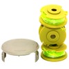 3PKS String Trimmer Spool Line with Cap Replaces Ryobi One