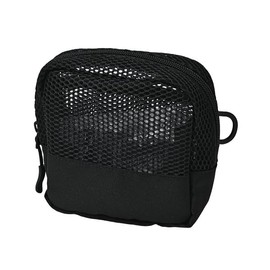 KiU K369-900 Travel Mesh Square Pouch, Travel Mesh Pouch, Unisex Mesh Pouch, Cosmetic Pouch, Gadget Pouch, Lightweight, Breathable, Business Trip, Travel, Black