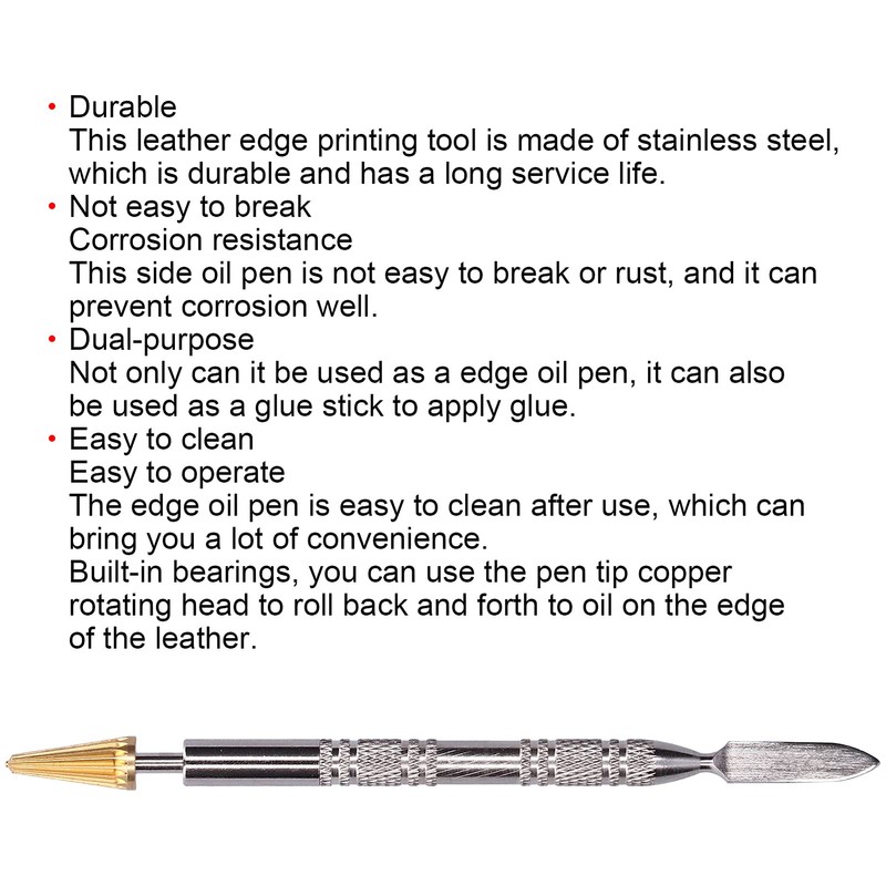 Edge Dyeing Pen Rustproof Durable Edge Printing Tool 128mm for