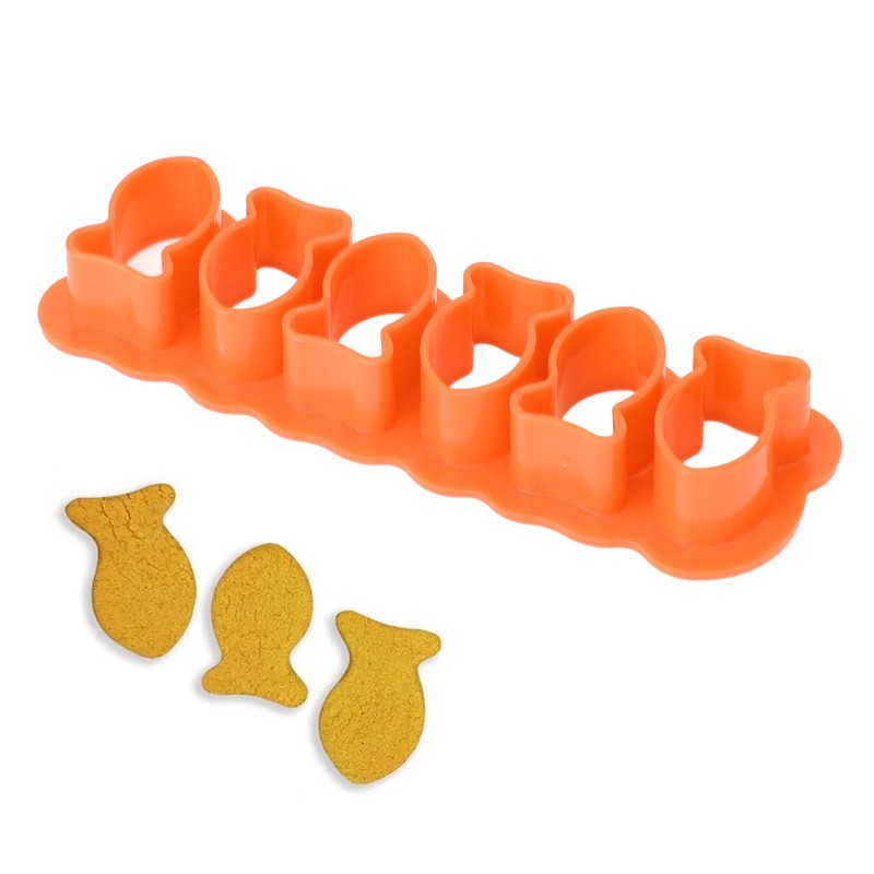 5pcs Fish Cracker Cookie Cutters for Baking Mini Plastic Fish