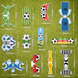 Pack of 12 Magnetic Bookmarks, Tixlux Magnetic Bookmarks in Football Style for Children, Teachers, Students, Book Lovers, Football Fans
