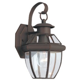 Sea Gull Lighting 8037-71 Lancaster Traditional One - Light Outdoor Wall Lantern Outside Fixture, Antique Bronze Finish