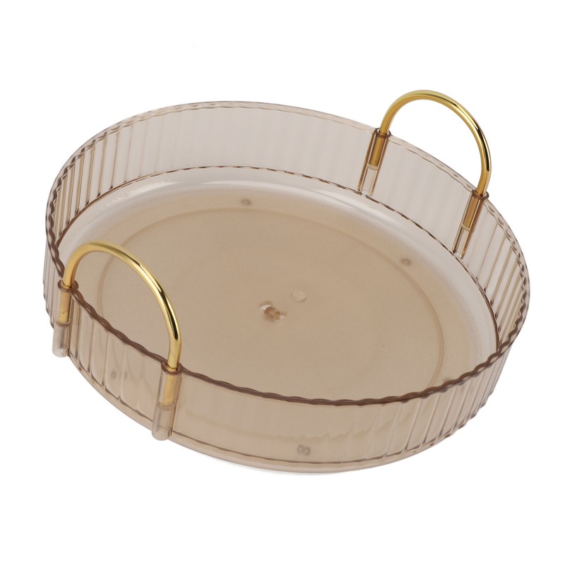 Round Storage Tray 360 Degree Rotating Waterproof Clear Desktop Organizer
