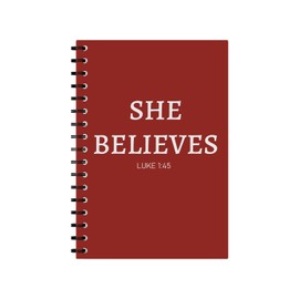 HipHopIsms She Believes Journal, Spiral Notebook for Daily Journaling, Travel, and Book Journal for Men and Women, 240 Pages Ruled Hardcover Journal Notebook