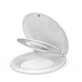 Toilet Seat, Elongated Toilet Seat with Toddler Seat Built in, Potty Training Toilet Seat Elongated Fits Both Adult and Child, with Slow Close and Magnets- Elongated Black