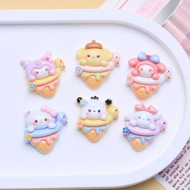 Character Resin Craft Materials: Hair, Nail, Shoe Accessories (Animal Designs) Con Meimei 100ea