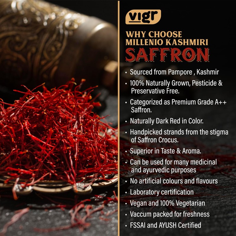 Vigr Single Origin Kashmiri Mongra Saffron (Kesar) - Farm Direct