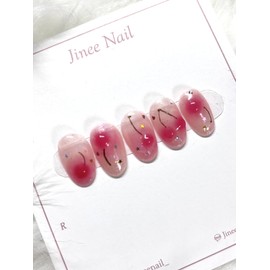 Cherry Drop Nail Tips - Egg Coffin / 체리 드롭 네일팁 - 에그코핀
