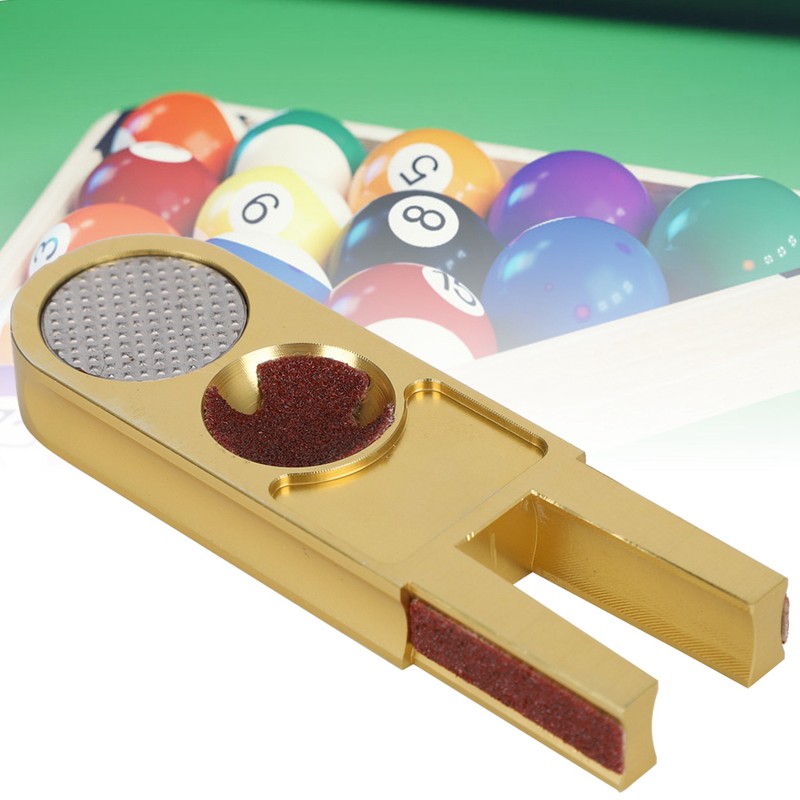 Aluminium Alloy Multifunction Gold U shape Billiards Pool Cue Tip
