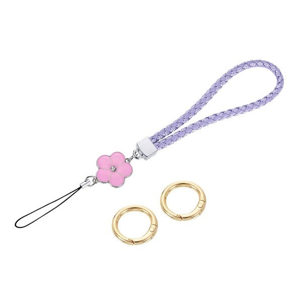 [uxcell] Wristlet Lanyard 4.7" Leather Keychain Strap Clutch Cell Phone