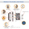 Infinity Decor Fire Rated Black Nickel 3 Lever Mortice Sash