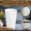 16oz Double Wall Ripple White Paper Coffee Cups- Pack of