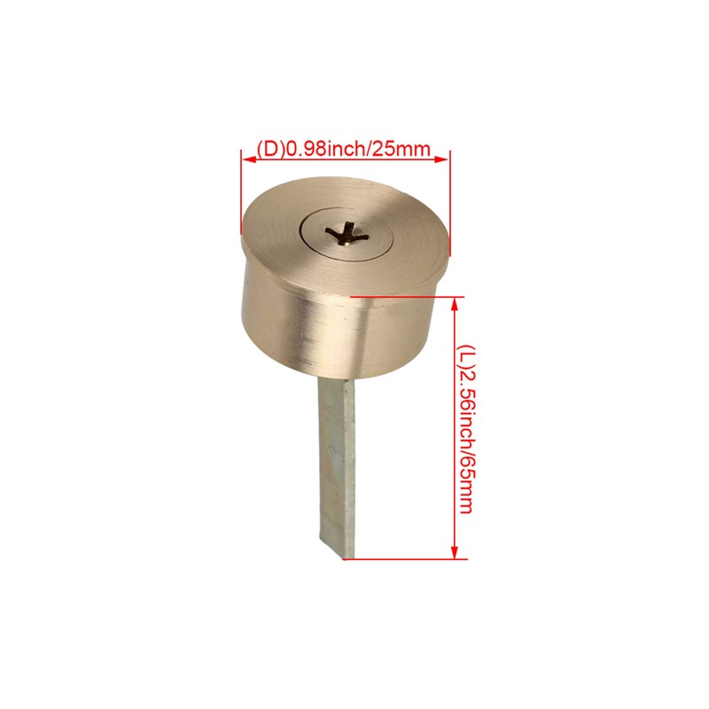 Mxfans Euro Single Copper Round Profile Rim Cylinder Cross Keyed