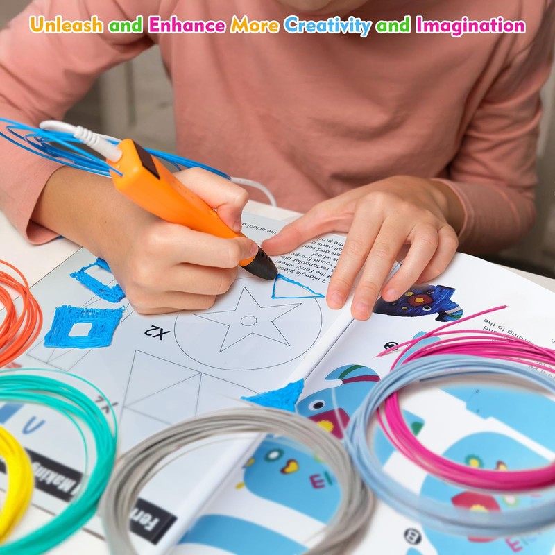 MOCOBO 3D Printing Drawing Book, 40 Colorful Patterned Thick Paper