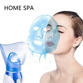 Vaporizador facial para limpieza profunda facial, vaporizador facial para mujer, 2 modos Nano Ionic para desatascar los poros, hidratar, azul (incluye
