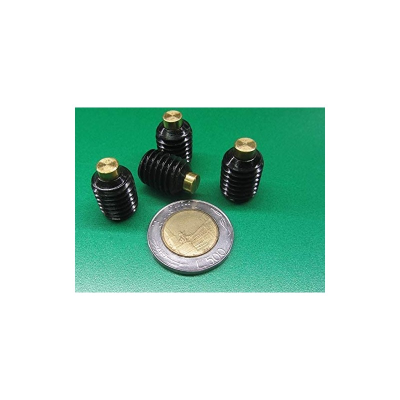 Black Oxide Steel Brass Tip Set Screw 1/2-13 x .625"