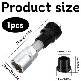 Bicycle Crank Puller with 16 mm Key, Crank Remover Bicycle, Square Crank Arm, Universal Bottom Bracket Tool Puller, Pedal Crank Puller Set, for Assembly and Disassembly of Crank Arms