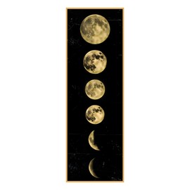 UGZDEA Moon Phases Canvas Poster, Abstract Minimalist Black White Moon Phases Canvas Painting, Living Room Bedroom Decoration Picture without Frame（C,40x120cm）
