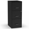 STAPLES 2806770 3-Drawer Vertical File Cabinet Locking Letter Black 18-Inch