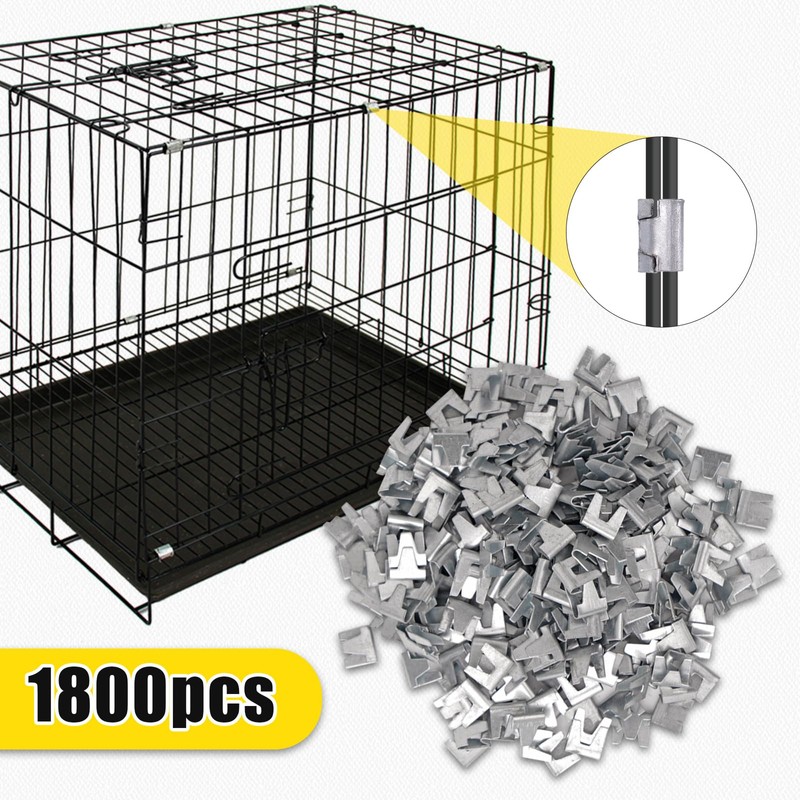 KHEARPSL 1800Pcs Wire Cage Clips and Pliers, Fencing Pliers Rabbit