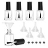 AHIER Empty Nail Polish Clear Bottles with Brush Cap Funnel