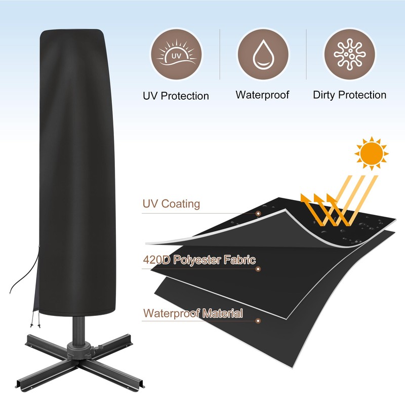 AckMizz Cantilever Umbrella Cover - Waterproof Oxford Outdoor Offset Patio