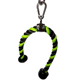 yuhqc Heavy Tricep Rope for Pulley System Attachment,LAT Pull Down Attachment,Cable Machine Attachments Fit for Weight Fitness(Green&Black)