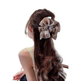 [TY Planning] Chignon Barrette, Hair Accessory, Ribbon, Simple, Net Included, Hair Ornament, Accessible, Cute, Cute, Cute, Stylish, Stylish, Fashionable, Fashionable, Hair Closure, Fashion, Hair Beautiful, Black, Brown, Popular, Elegant, Chiffon, Easy, E