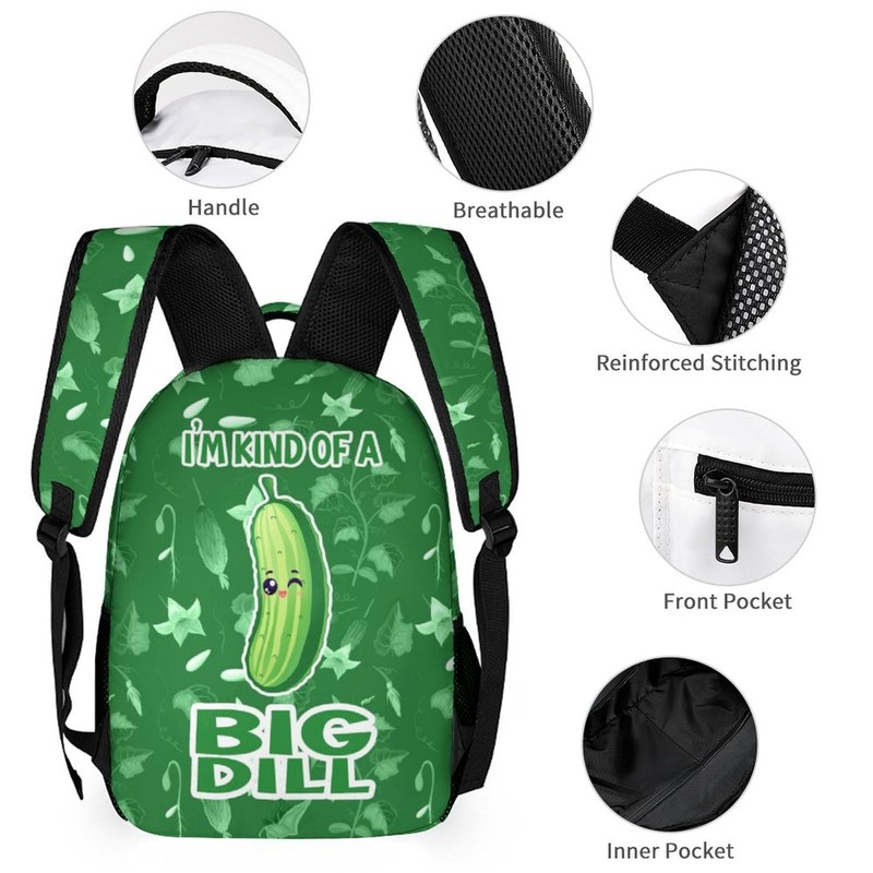 Pickle Backpack with Lunch Box & Pencil Case for Kids