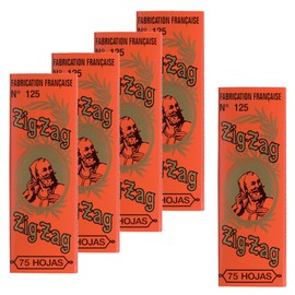 tsuge Zigzag Classic Orange 1 1/4 [Slow Burning, 75 Sheets] #78836 x 5 Pack