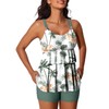 Summer Mae Women's Tankini Swimsuits Ruffled Bathing Suits Tummy Control