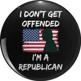 I'm A Republican Funny Pro Trump American Flag Republican Lapel Bin Brooch Badge Pin 0.75"