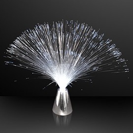 White LED Fiber Optic Light Up Centerpiece for Tables