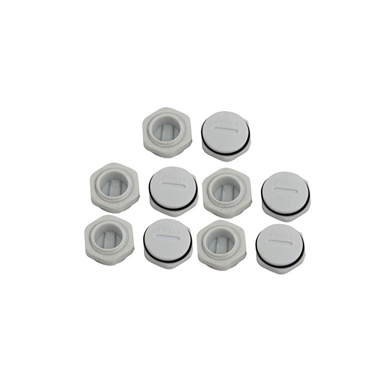 sourcing map GLW-M20G Nylon Male Thread Cable Gland End Cap