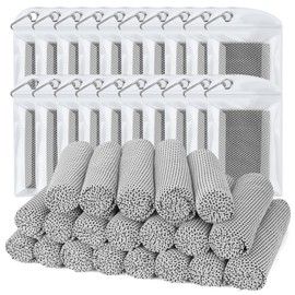 Biange Cooling Towel (Pack of 20, 40"x12") with Pouches for Sports, Workout, Fitness, Gym, Yoga, Golf, Pilates, Travel, Camping & More