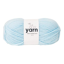 KORBOND DK Baby Blue Yarn - 100g Acrylic Wool - Lightweight, Hypoallergenic & Durable Double Knit Crochet Yarn Knitting Wool (290m Total)