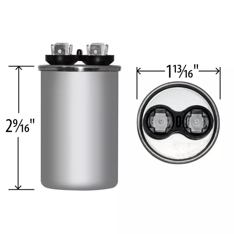 JARD 50 uf MFD 370 VAC ROUND Capacitor 12725 Replaces