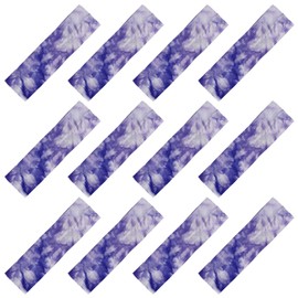 Kenz Laurenz Soft Wide Headbands - 12 Pack Yoga Headband Stretchy Elastic Cotton Sports Head Bands for Women Girls Men Sweatband Fashion Hair Wrap Accessories Set Wholesale (Purple Tie Dye)