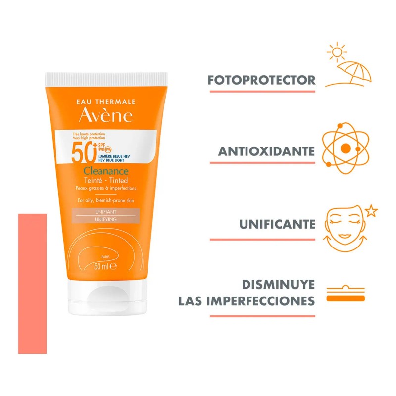 Protector Solar Cleanance Color Fps50 Piel Grasa Imperfecciones 50ml
