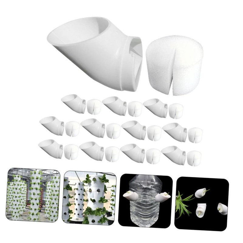 Abaodam 1Set Hydroponic Planting Containers with Sponges for Vegetable Cultivation