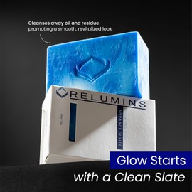 Relumins Glycolic Acid Soap Bar with Aloe and Salicylic Acid – Gentle AHA Mild Peel for Smoother, Soothing Skin | Exfoliating Bar Soap with Professional Spa Formula, 135g x 10 Bars includes Net